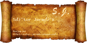 Sátor Jermák névjegykártya